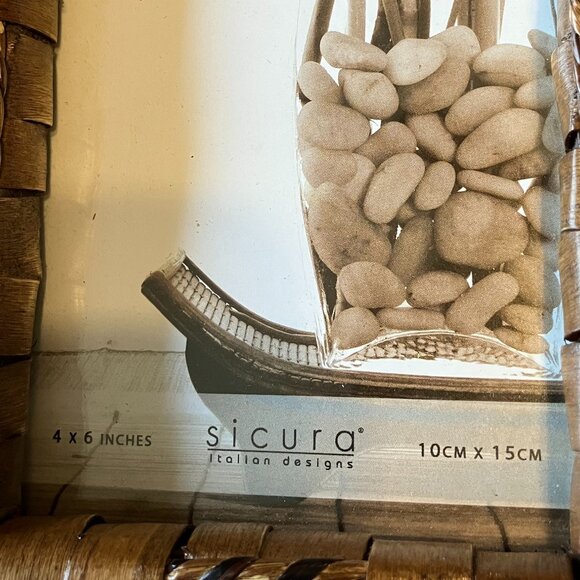 4 x 6 Brown Wicker Picture Frame - Picture 9 of 9